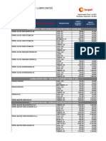 Lista Oficial de Precios Lubricantes TERPEL (Enero 1 2017)