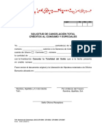 Solicitud de Cancelacion Total Creditos Al Consumo y Especiales PDF