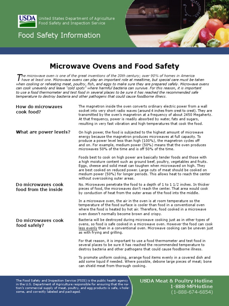Microwave Ovens and Food Safety Aluminium Foil Cooking