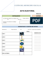 Diseño de Acta Electoral