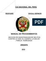 Policia Nacional Del Peru: Regpoare Divicaj-Depincri