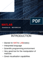 Matlab: Presentation By: AMU ROBOCLUB