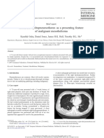 Recurrent Hydropneumothorax As A Presenting Feature of Malignant Mesothelioma