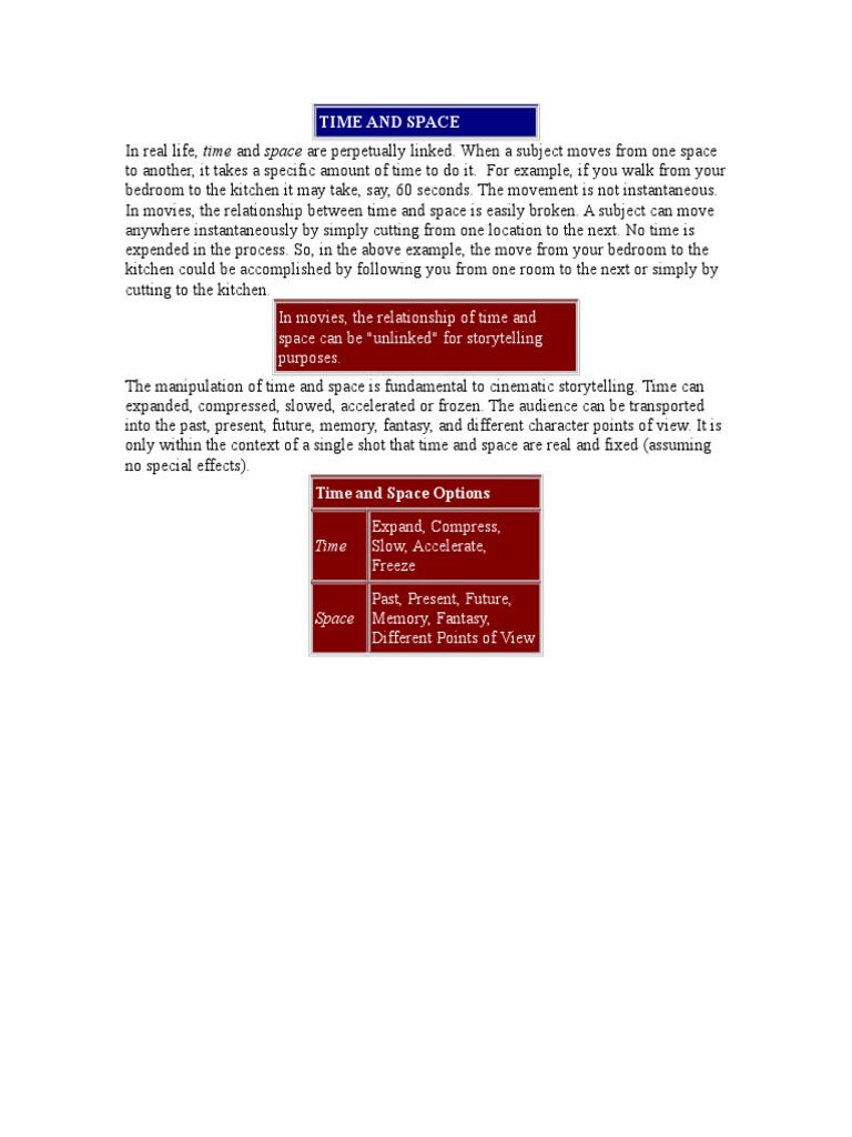 Time and Space | PDF
