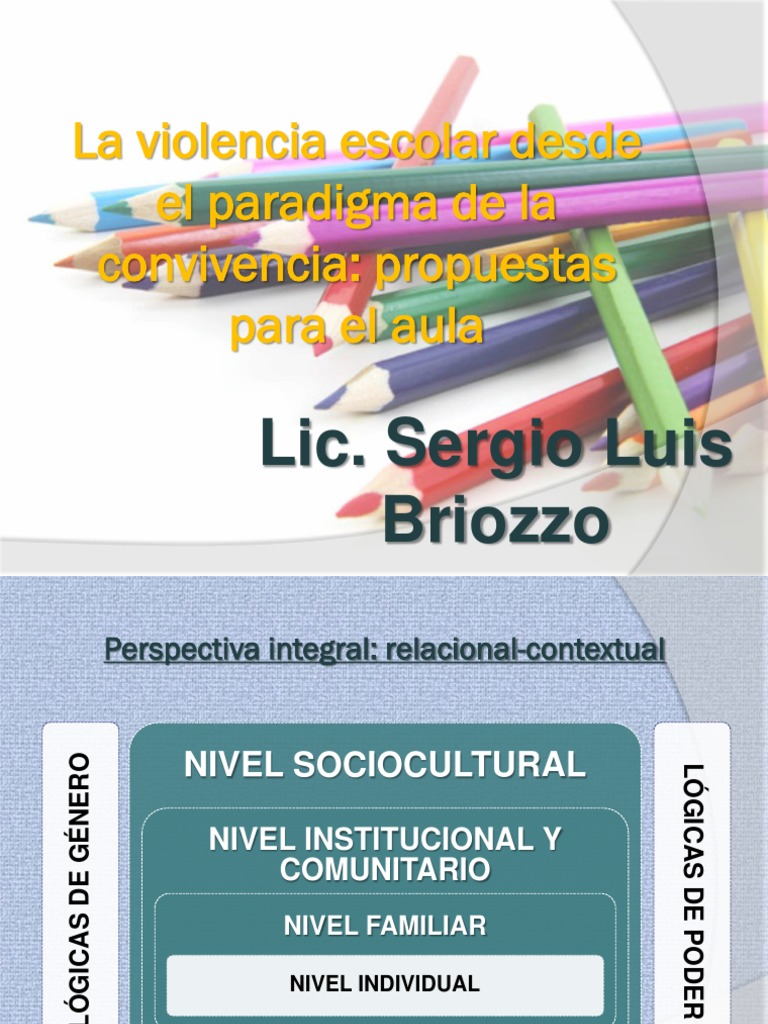 La Violencia Escolar Desde El Paradigma de La Convivencia | PDF ...
