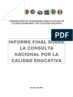 Comision Intergremial Estudio Consulta Calidad Educativa