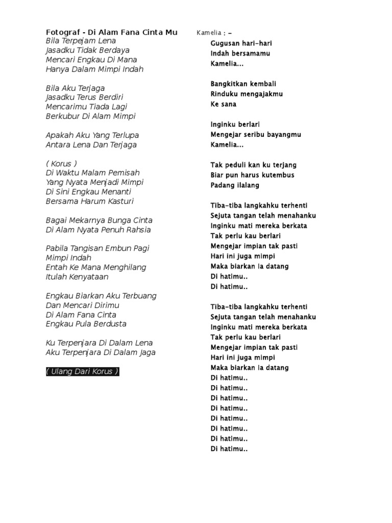 Mimpi Indah Lirik Ariellatgk