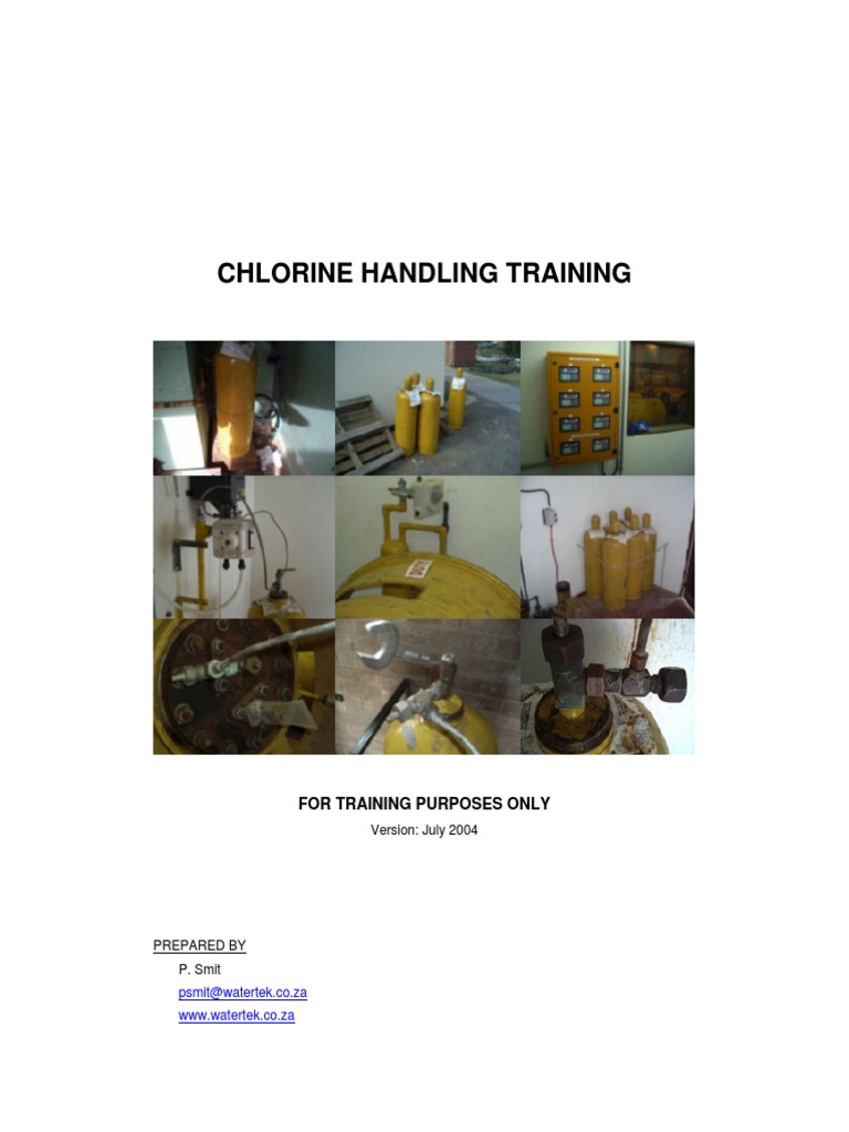 Chlorine Handling Training Manual PDF Leak Valve