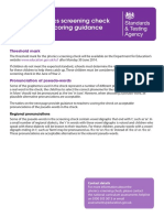 Phonics Screening Check 2014 Scoring Guide