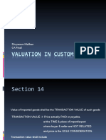 Customs Valuation Divyasom