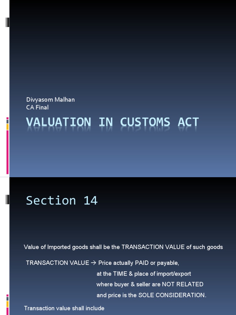 Transaction Value for Imported Goods Explained | PDF | Prices | Economies