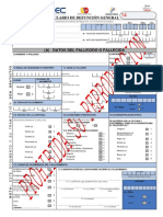 Formulario de Defuncion General 2014 PDF