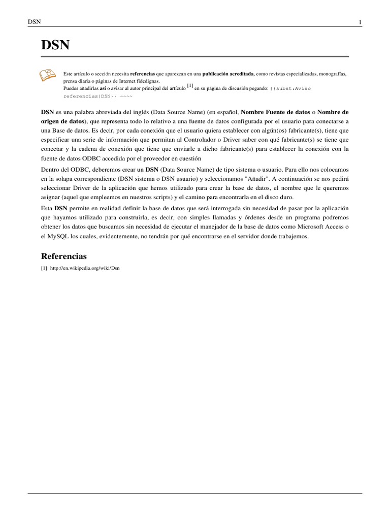 Qué es un DSN y su función | PDF | Informática | Software