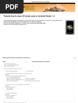 Tutorial How to Draw 3D Photo Cube in Android Studio 1