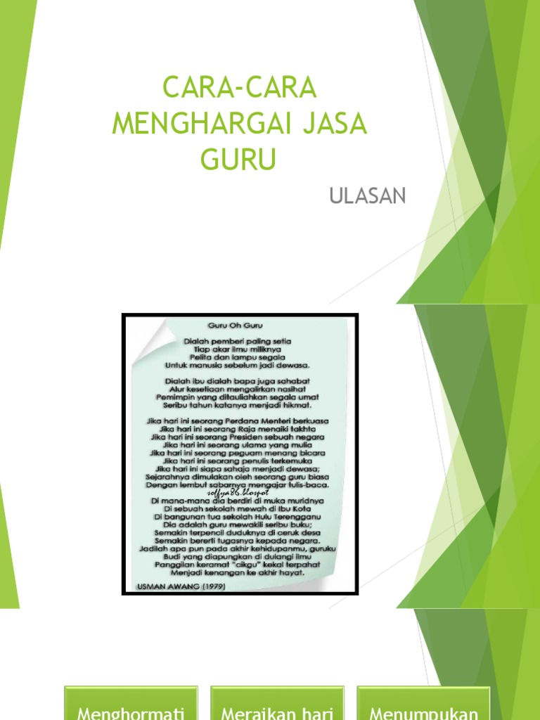 Cara Cara Menghargai Jasa Guru Pdf