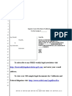 Sample Motion For Sanctions Under Code of Civil Procedure Section 128.5 in California