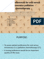 Patient preference for oral chemotherapy over IV