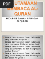 Keutamaan Membaca Al Quran