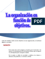 La Organización en Función de Objetivos