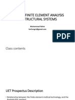 Ce 5155: Finite Element Analysis of Structural Systems: Muhammad Fahim