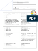 Mini Va Al Colegio - CONTROL DE LECTURA 2°