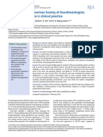 Sankar - Reliability of the American Society of Anesthesiologists Physical Status Scale in Clinical Practice. Br. J. Anaesth. 2014