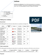 List of Tidal Power Stations