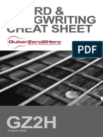 Guitar Chord Songwriting Cheat Sheet