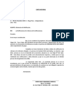 Carta notarial de abstención de notificaciones de cobranza
