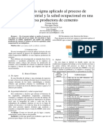 Modelo seis sigma aplicado al proceso de seguridad industrial y salud ocupacional en una empresa productora de cemento