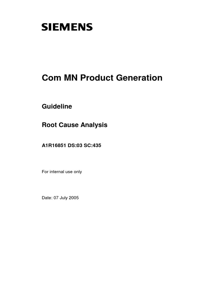 Root Cause Analysis Guideline PDF | PDF | Causality | Reliability ...