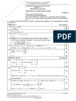 5 BAREM Varianta Oficiala (Rezervă) BAC M1 Matematică Mate-Info IULIE 2016