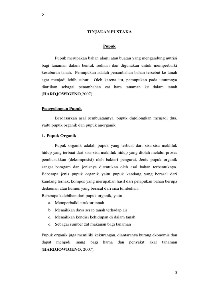 Contoh Tinjauan Pustaka Karya Ilmiah