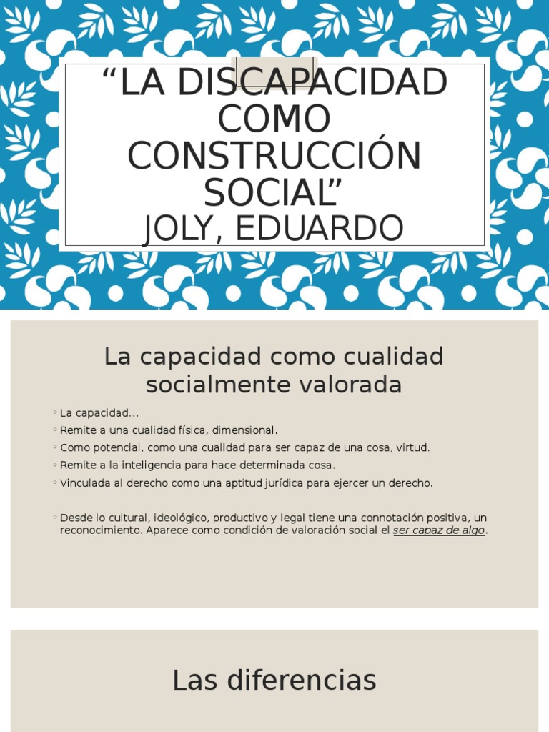 Discapacidad como Construcción Social | PDF | Invalidez | Salud y bienestar