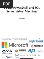 Azure, Powershell, and SQL Server Virtual Machines: Rob Volk