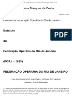 Estatuto Da Federação Operária Do Rio de Janeiro _ Núcleo de Pesquisa Marques Da Costa