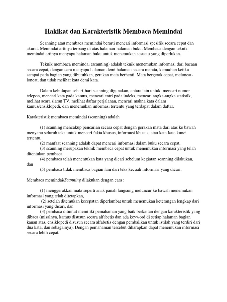 Hakikat Dan Karakteristik Scanning