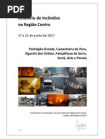 Relatorio de prejuízos procovados pelos incêndios na região Centro
