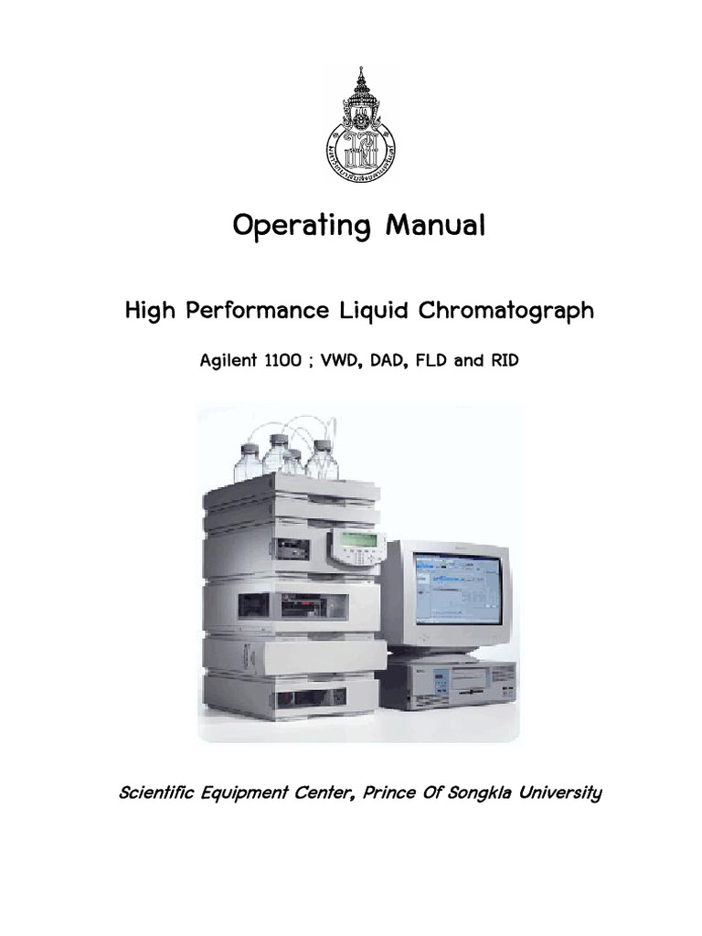 Original Operating Manual HPLC 1100 High Performance Liquid