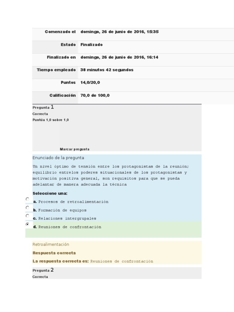 Examen Final: Desarrollo Humano | PDF | Realimentación | Planificación