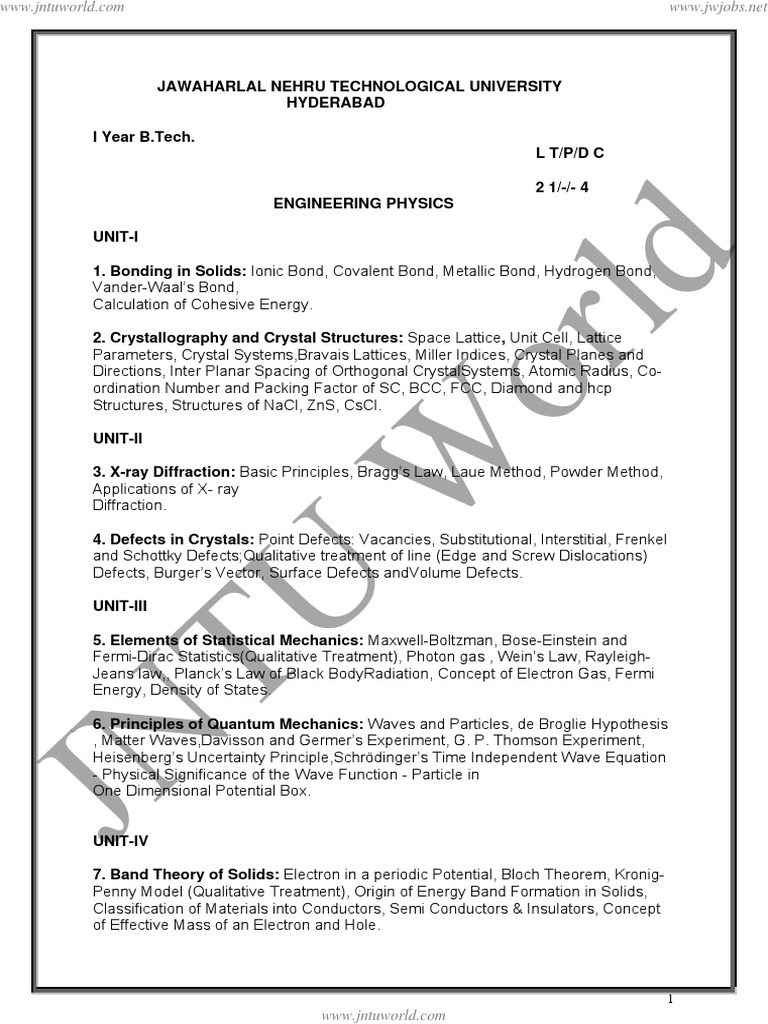 Engineering Physics Notes Pdf Pdf Chemical Bond Crystal Structure