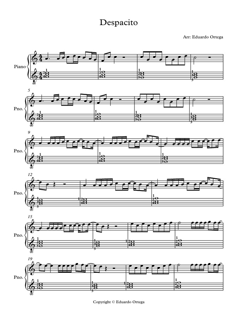 Despacito - Piano Fácil