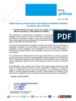 Nota de Prensa Nº 137-2017 - ALA OCOÑA PAUSA