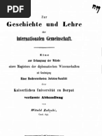 Zur Geschichte und Lehre der internationalen Gemeinschaft