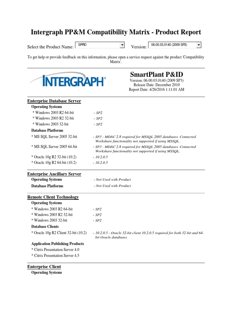 Compatibility Matrix for SP3 Products | PDF | Windows Server 2003 ...