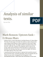 Analysis of Similar Texts