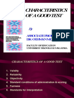 Xtics of Good Test BI