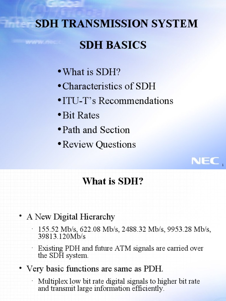 Understanding SDH Transmission Basics | PDF | Electrical Engineering ...