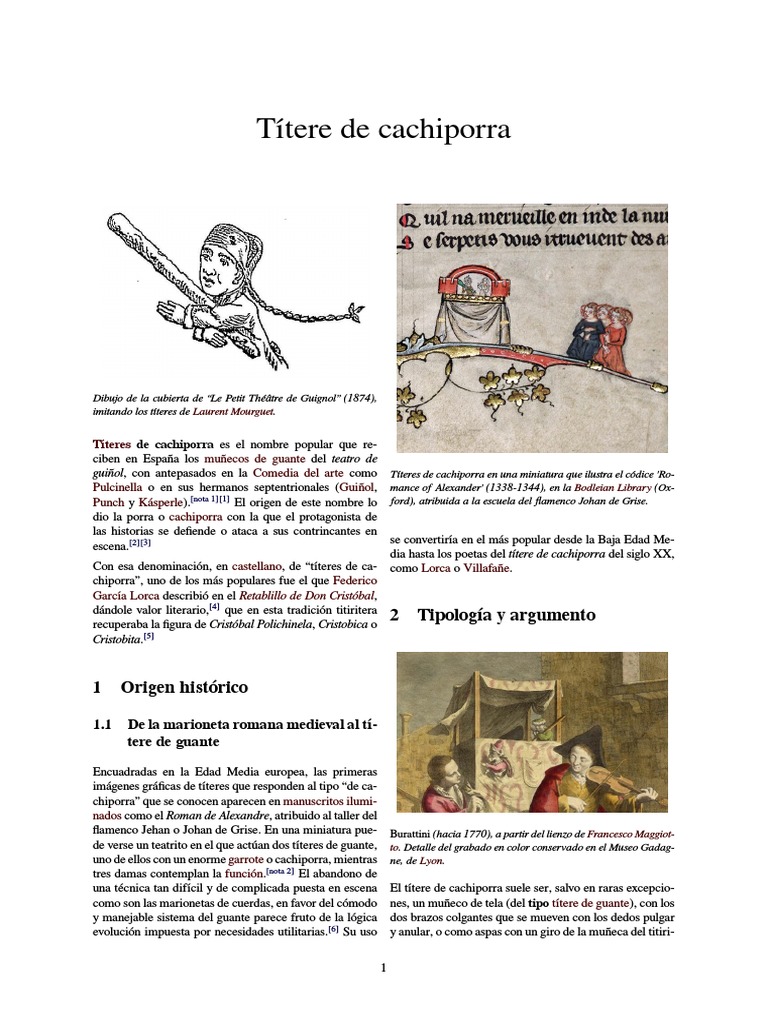 Títere de Cachiporra PDF Títeres