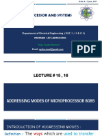 Microprocessor and Systems: Department of Electrical Engineering (SEC 1, 11 & 111)